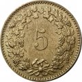 Швейцария 5 раппенов 2009 год