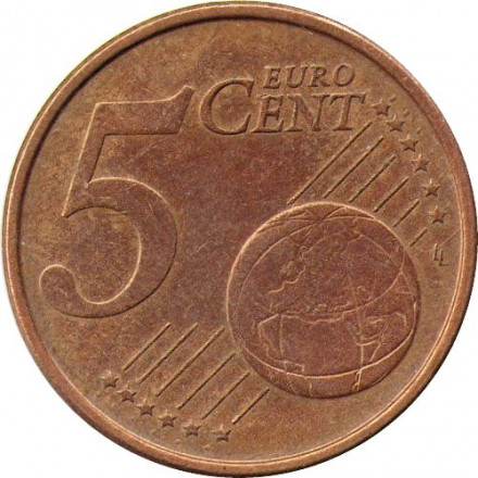 Эстония 5 евроцентов 2011 год - Контурная карта Эстонии