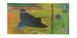 Атлантический океан - 5 океан-долларов 2017 год - Скат
