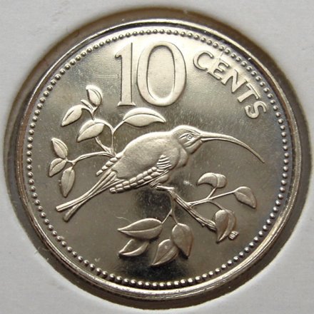 Белиз 10 центов 1979 год - Птица (Proof)
