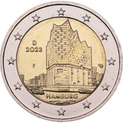 Германия 2 евро 2023 год - Гамбург, Эльбская филармония (F)