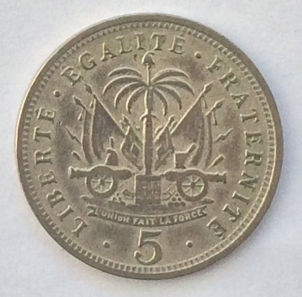 Гаити 5 сантимов 1905 год