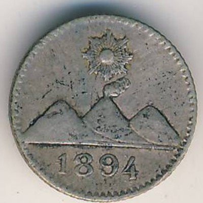 Гватемала 1/4 реала 1894 год