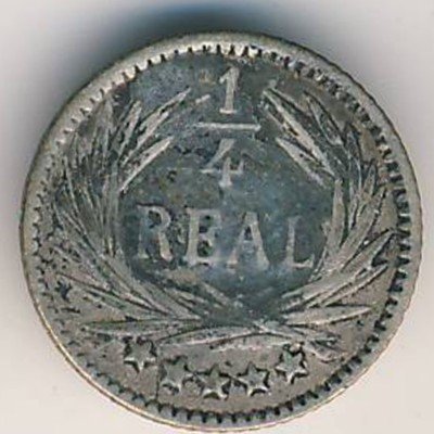 Гватемала 1/4 реала 1894 год
