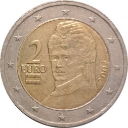 Австрия 2 евро 2003 год - Берта фон Зутнер