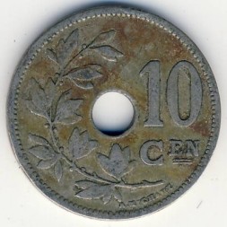 Бельгия 10 сентим 1902 год