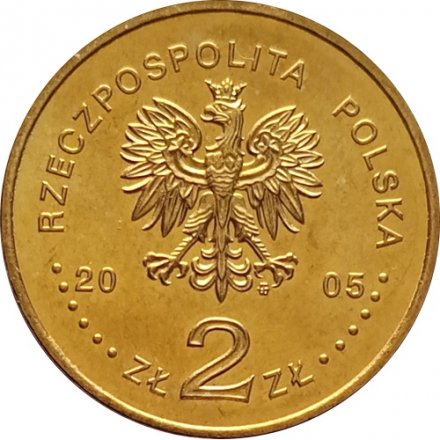 Польша 2 злотых 2005 год - История польского злотого. Парусное судно на 2 злотых 1936 года