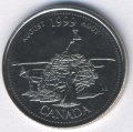 Канада 25 центов 1999 год - Миллениум. Август