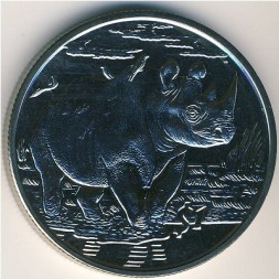 Монета Сьерра-Леоне 1 доллар 2007 год - Носорог