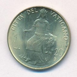 Ватикан 20 лир 1979 год - Папа Иоанн Павел II
