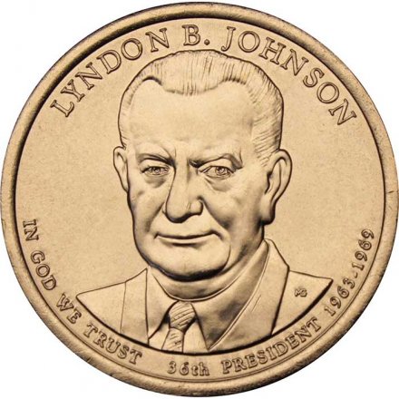 США 1 доллар 2015 год - Линдон Джонсон (D)