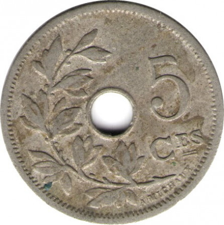 Бельгия 5 сантимов 1905 год (BELGIQUE)