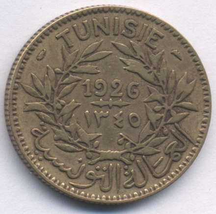 Тунис 2 франка 1926 год