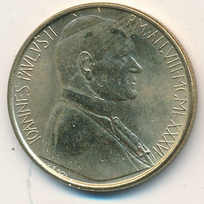 Ватикан 200 лир 1986 год