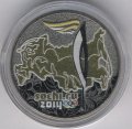 Россия 25 рублей 2014 год - Олимпийский факел (чёрное золото)