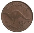 Австралия 1 пенни 1963 год - Кенгуру