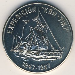 Куба 1 песо 1987 год