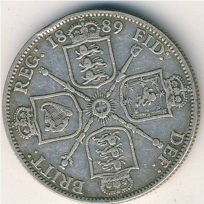 Великобритания 2 шиллинга (1 флорин) 1889 год