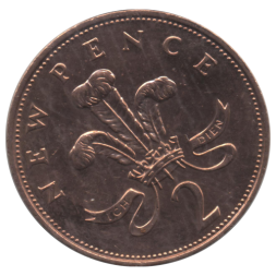 Монета Великобритания 2 новых пенса 1971 год