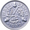 Великобритания 3 пенса 1932 год - Король Георг V