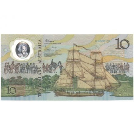 Австралия 10 долларов 1988 год - 200 лет Британского обоснования в Австралии UNC (в буклете)