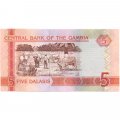 Гамбия 5 даласи 2006 год - Гамбийская девочка. Гигантский пегий зимородок UNC