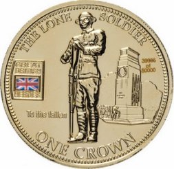 Тристан-да-Кунья 1 крона 2010 год - Одинокий солдат. Герой битвы за Британию
