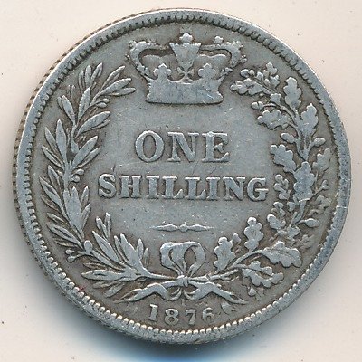 Великобритания 1 шиллинг 1876 год