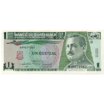 Гватемала 1 кетсаль 1992 год - Генерал Хосе Мария Орельяна UNC