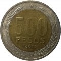 Чили 500 песо 2011 год