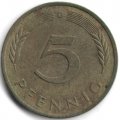 ФРГ 5 пфеннигов 1983 год - D