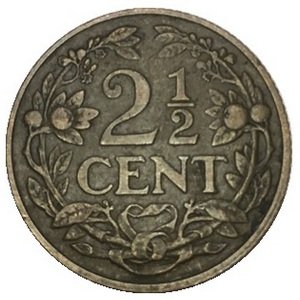 Нидерланды 2 1/2 цента 1916 год
