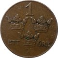Швеция 1 эре 1931 год - Король Густав V