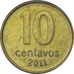 Аргентина 10 сентаво 2011 год