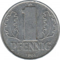ГДР 1 пфенниг 1961 год 