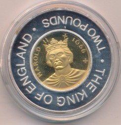 Монета Гернси 2 фунта 2006 год - Гарольд II