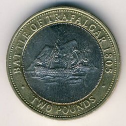 Гибралтар 2 фунта 2005 год