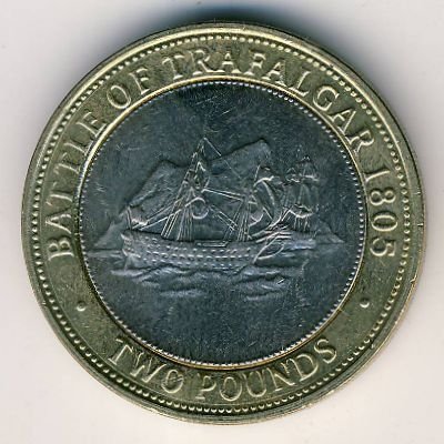 Гибралтар 2 фунта 2005 год