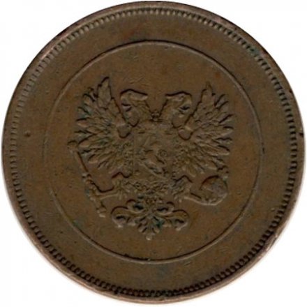 Финляндия 10 пенни 1917 год (с гербовым орлом)
