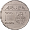 Аруба 1 флорин 2016 год (Отметка &quot;Парус&quot;)