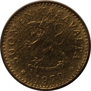 Финляндия 10 пенни 1970 год