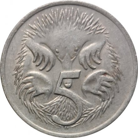 Австралия 5 центов 1976 год - Ехидна
