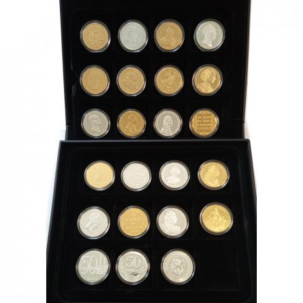 Набор из 23 медалей &quot;Самые ценные монеты России&quot; Императорский Монетный Двор, с сертификатами, в футляре