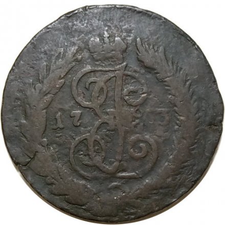 2 копейки 1763 год (большая заготовка) Екатерина II (1762 - 1796) - F