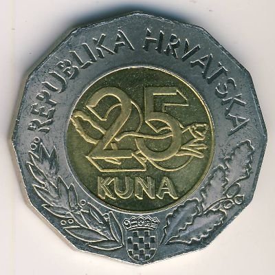 Хорватия 25 кун 1997 год - Первый Хорватский конгресс эсперанто