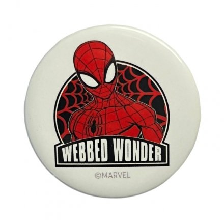 Значок Marvel Comics. Человек - Паук. Webbed wonder