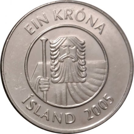 Исландия 1 крона 2005 год - Треска