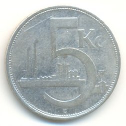 Чехословакия 5 крон 1930 год