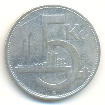 Чехословакия 5 крон 1930 год
