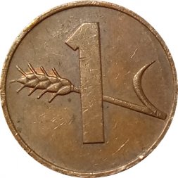 Швейцария 1 раппен 1975 год
